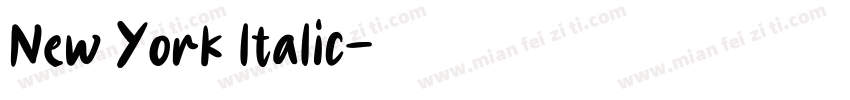 New York ltalic字体转换